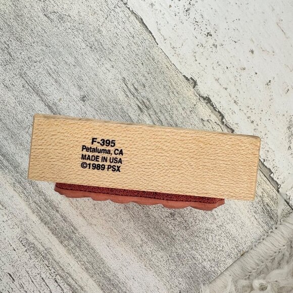 PSX Designs To From Christmas Gift Tag F395 Wood Mounted Rubber Stamp - Picture 3 of 5